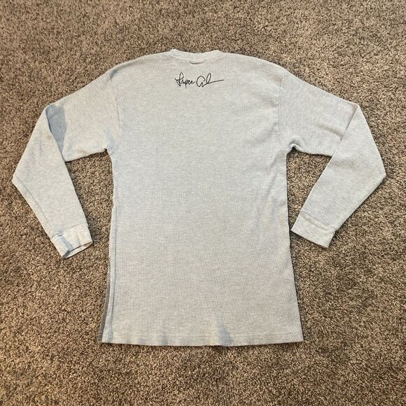 Y2K Vintage Makaveli Tupac Shakur Long Sleeve Grey Thermal Shirt Size M - Picture 7 of 13